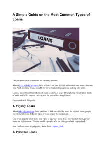 A Simple Guide on the Most Common Types of Loans