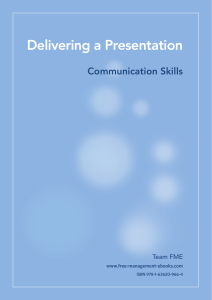 Delivering Effective Presentations: Communication Skills