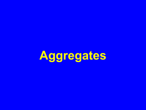 Aggregates Presentation