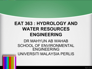 INTRODUCTION TO HYDROLOGY