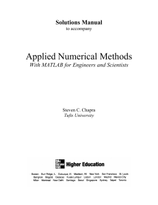 Solutions Manual to accompany Applied Nu