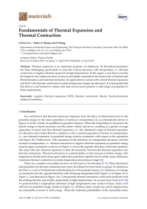 Fundamentals of Thermal Expansion and Thermal Cont