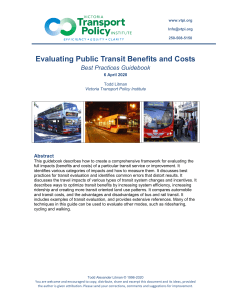 Evaluating Public Transit Benefits & Costs Guidebook