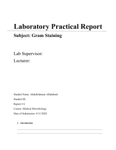 Laboratory Practical Report # 6