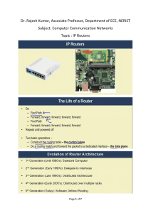 IP Routers: Architecture & Life Cycle