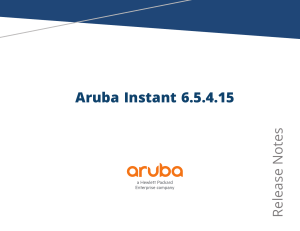 Aruba Instant 6.5.4.15 Release Notes