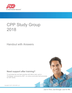 CPP Study Group Handout: Payroll & Tax Guide