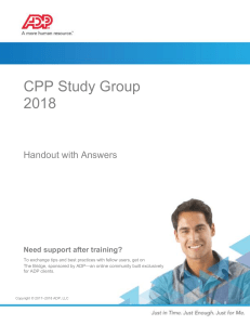 CPP Study Group Handouts 2018 with Answers