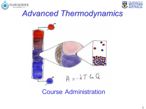 Advanced Thermodynamics: Course Overview & Property Models