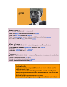 James Baldwin Learning Menu Hyperdoc American Lit
