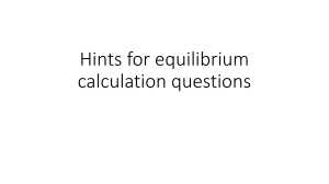 powerpoint - tricky equilibrium questions
