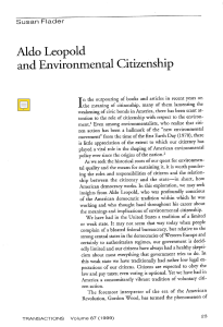 Aldo Leopold and environmental citizenship