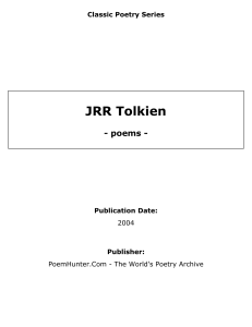 Poems of JRR Tolkien