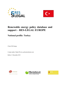 Renewable Energy Legislation in Turkey