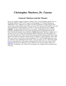 Introduction Christopher Marlowe +Dr. Faustus-converted