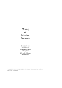 Mining of massive datasets