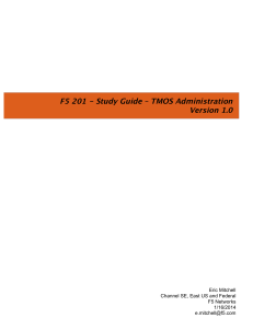 F5 201 -Study Guide TMOS Administration