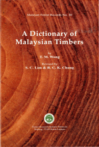 A Dictionary of Malaysian Timbers Wong (2002)