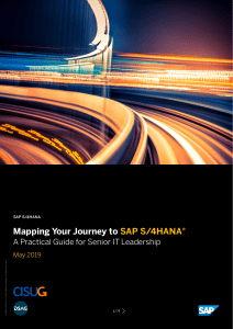 Mapping Your Journey to SAP S4HANA - 2019-05