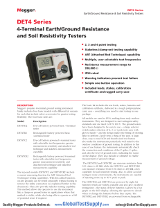 megger limited det4tcr2 clamps earth ground resistance testing kit datasheet