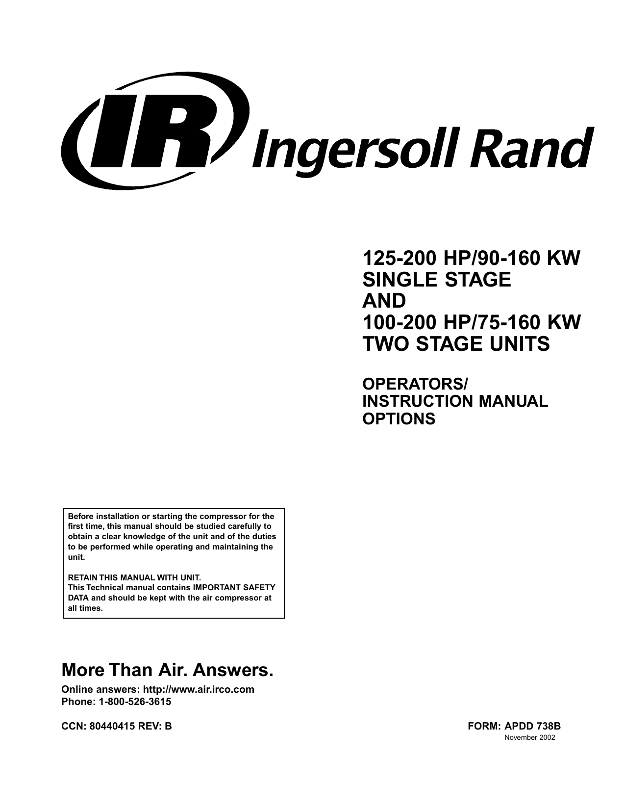 Ingersoll rand 2475-e 2025 manual