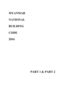 Myanmar National Building Code 2016 Part1&Part2