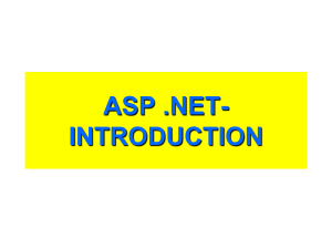 ASP .NET application -lecture 6