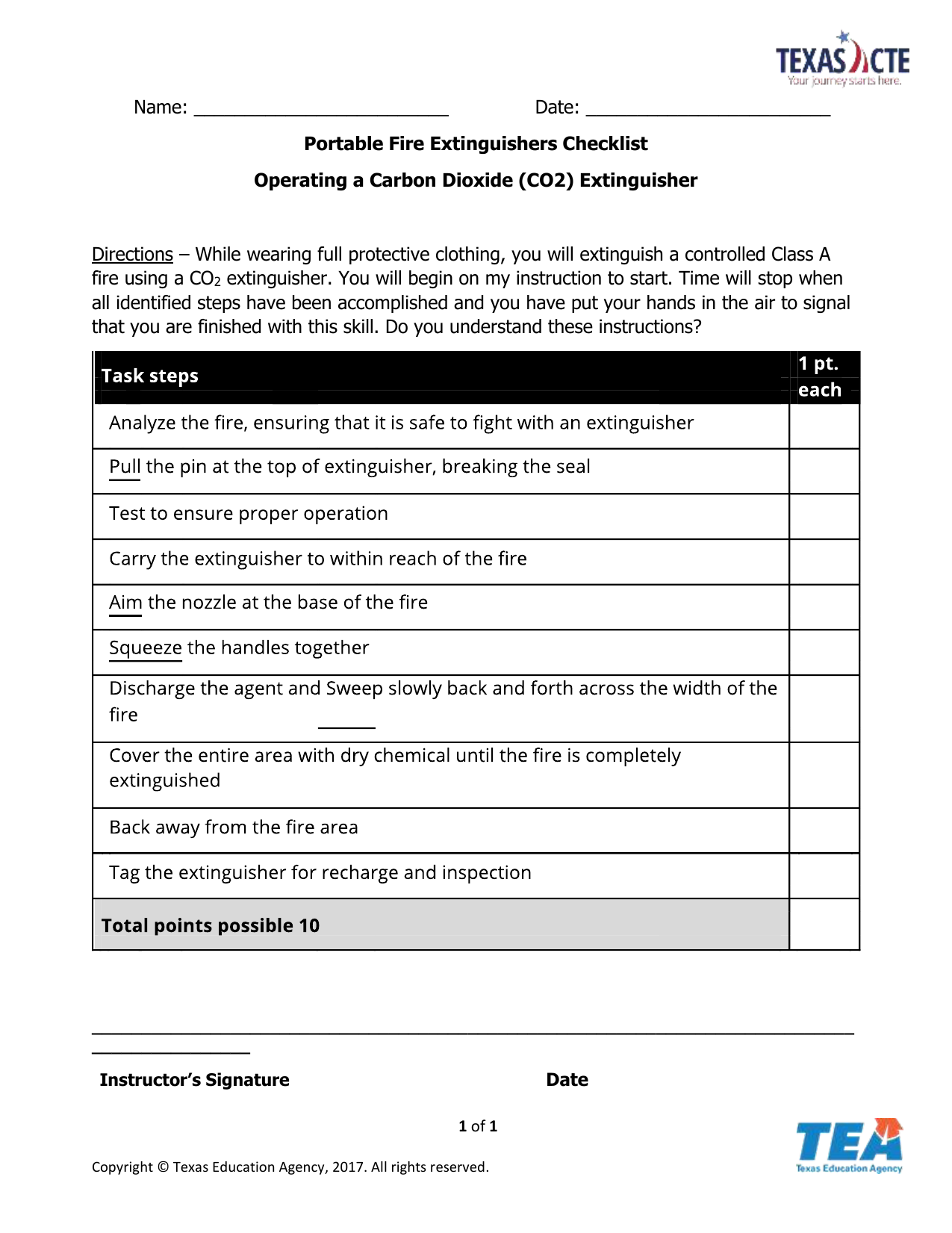 Fire Extinguisher Daily Check List Pdf / Business Self ...