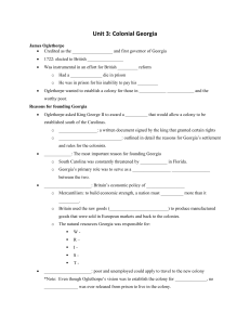 Colonial Georgia guided notes