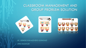 Classroom Management & Group Problem Solving