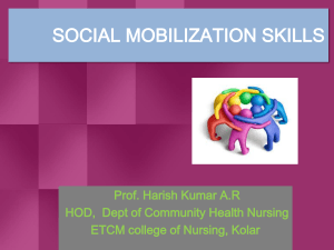 Social Mobilization Skills