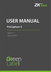 ProCapture-X User Manual: Access Control Terminal Guide