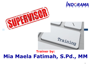 Basic Supervisor 1 Indorama ISDP Batch 17