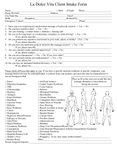 Massage Client Intake Form pdf