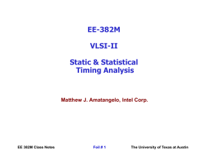 Static Timing Analysis