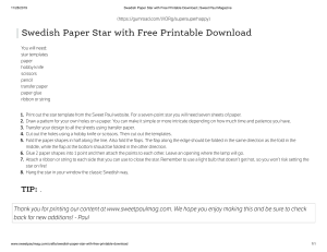 Swedish Paper Star with Free Printable Download   Sweet Paul Magazine