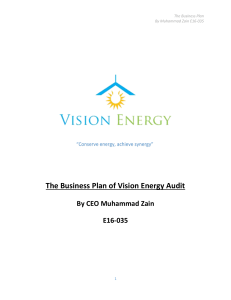 The Business Plan of Vision Energy Audit (latest)