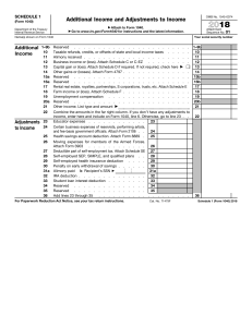 Form 1040 - Schedule 1 (1)