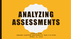 Analyzing Assessments