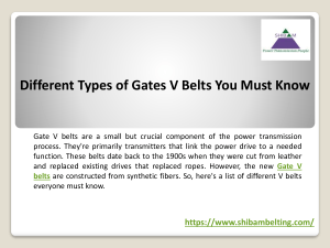 Different Types of Gates V Belts You Must Know