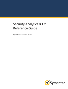 Security Analytics Reference Guide 81
