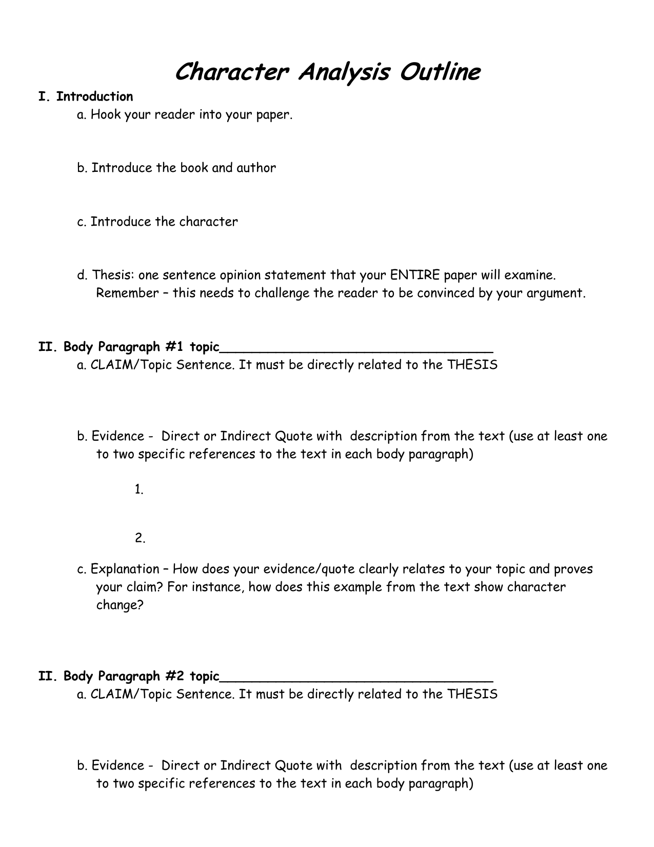  Character Analysis Example 2 Character Analysis Essay Examples With 