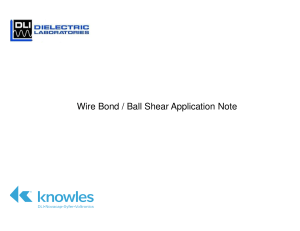 Wirebonding Application Notes