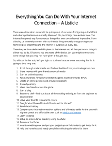 Everything You Can Do With Your Internet Connection – A Listicle
