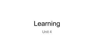 Unit 4 - Learning 