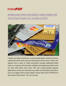 Download now ATM Debit Card Forms PDF For Every Bank At A Single Spot-pdf