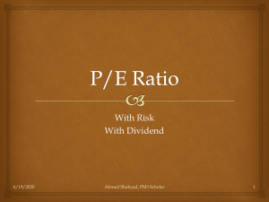 A- Risk and Dividends in price earnings