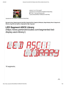 #programming #led #lcd #display #ascii #library #github #git LED Se…