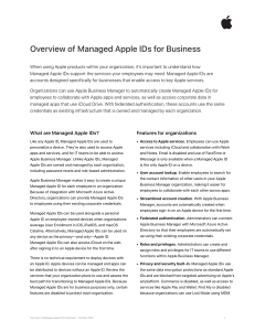 Overview of Managed Apple IDs for Business