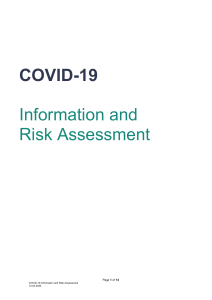 COVID-19 Risk Assessment